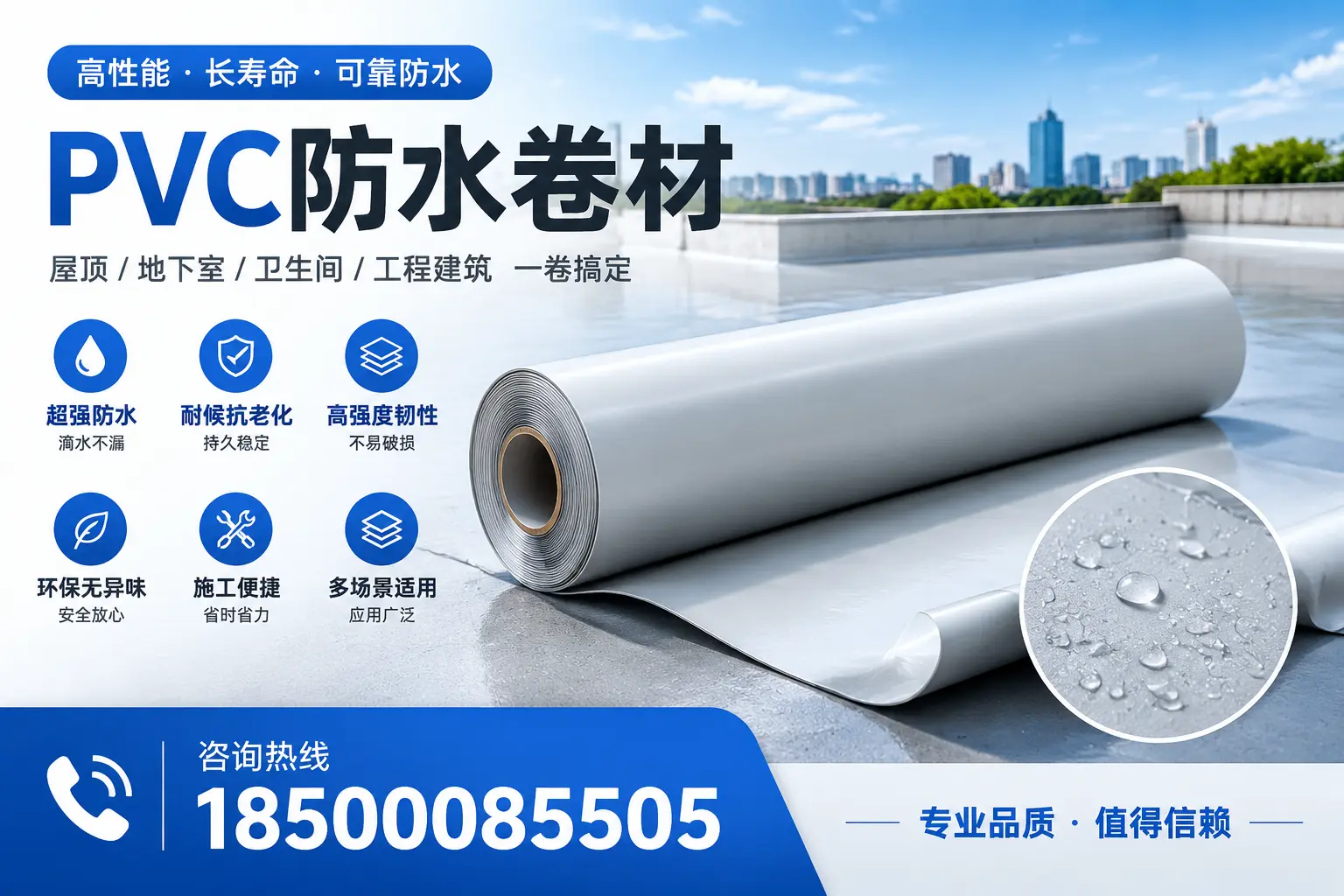 PVC防水卷材的防水效果评测，适合深圳的科学依据